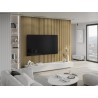 Mexen Lam-F acoustic wall slats 275 x 30 cm, felt 8 mm, technical veneer, Natural Bamboo - S105-275307-3015-011
