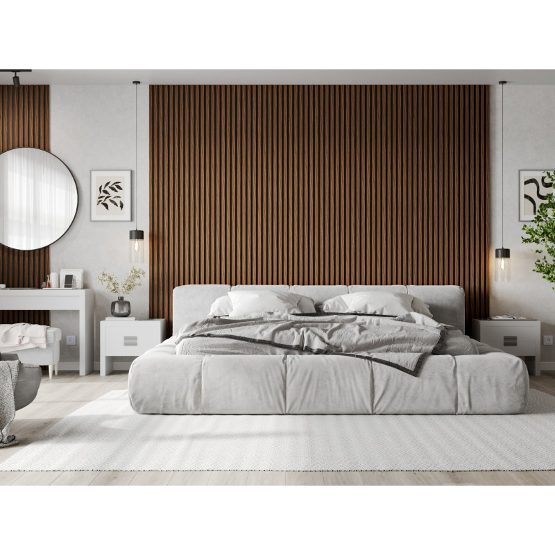 Mexen Lam-F acoustic wall slats 275 x 30 cm, 8 mm felt, technical veneer, Ruby Mahogany - S105-275307-3015-013