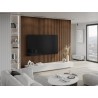 Mexen Lam-F acoustic wall slats 275 x 30 cm, 8 mm felt, technical veneer, Ruby Mahogany - S105-275307-3015-013
