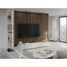 Mexen Lam-F acoustic wall slats 275 x 30 cm, 8 mm felt, technical veneer, Cocoa Walnut - S105-275307-3015-018