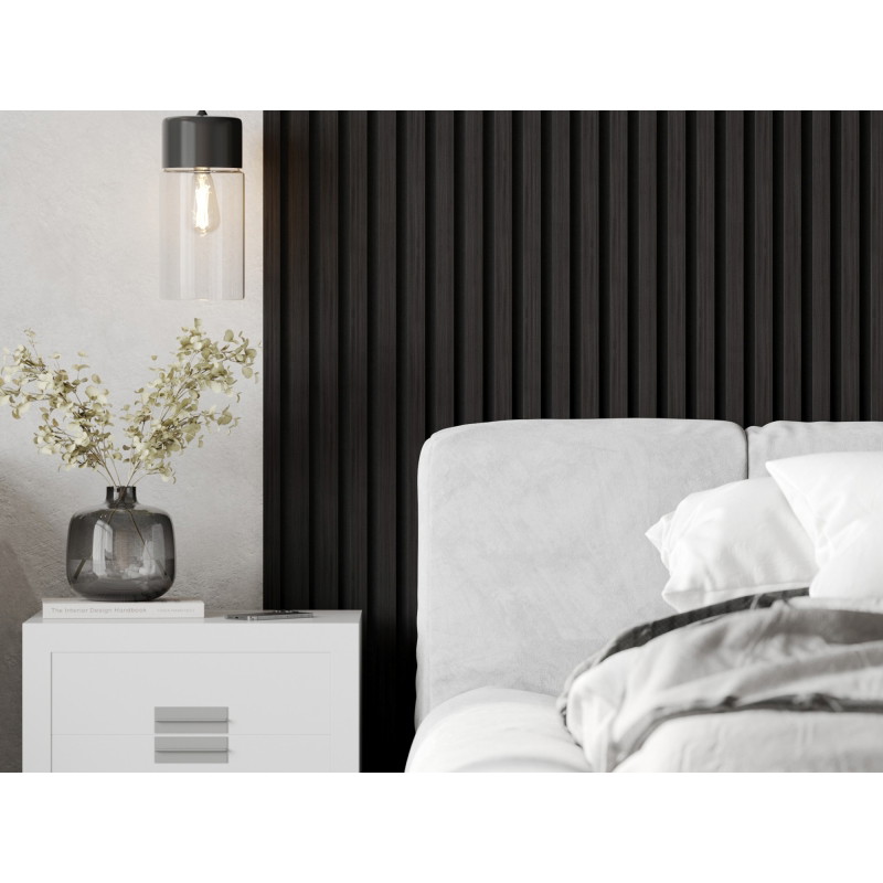 Mexen Lam-F Acoustic Wall Slats 275 x 30 cm, 8 mm Felt, Technical Veneer, Black Ebony - S105-275307-3015-023