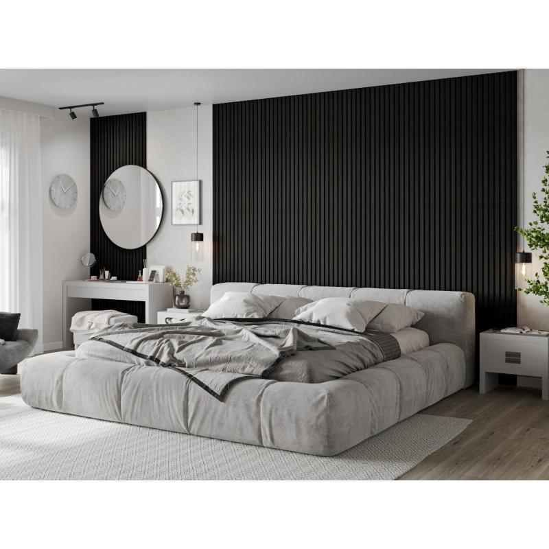 Mexen Lam-F acoustic wall slats 275 x 30 cm, 8 mm felt, technical veneer, Silvery Black Oak - S105-275307-3015-025