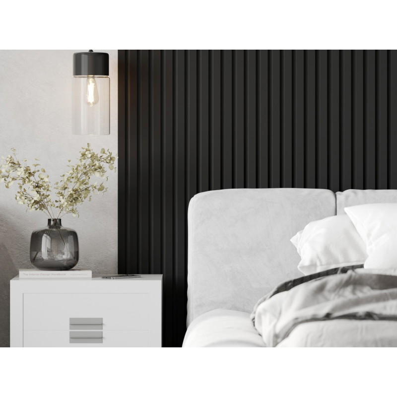 Mexen Lam-B wall slats 275 x 31.5 cm, HDF board 4 mm, Black Matte - S100-275317-2812-053