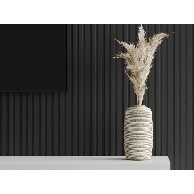 Mexen Lam-B wall slats 275 x 31.5 cm, HDF board 4 mm, Black Matte - S100-275317-2812-053