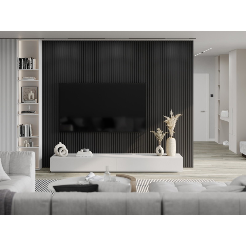 Mexen Lam-B wall slats 275 x 31.5 cm, HDF board 4 mm, Black Matte - S100-275317-2812-053