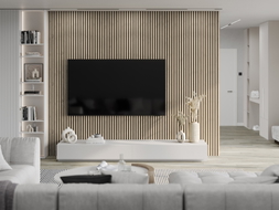 Mexen Lam-B wall slats 275 x 31.5 cm, 4 mm HDF board, Pearl Oak - S100-275317-2812-058