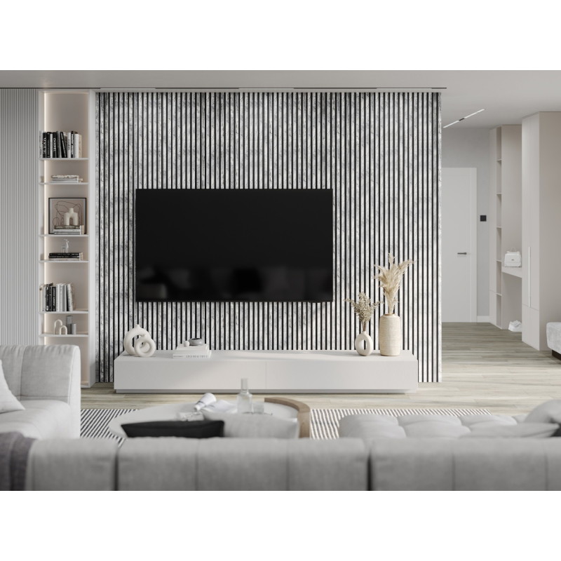 Mexen Lam-B wall slats 275 x 31.5 cm, 4 mm HDF board, Bleached Oak - S100-275317-2812-064