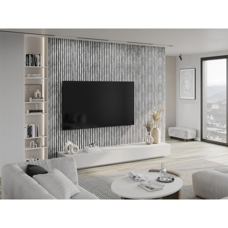Mexen Lam-B wall slats 275 x 31.5 cm, 4 mm HDF board, Bleached Oak - S100-275317-2812-064