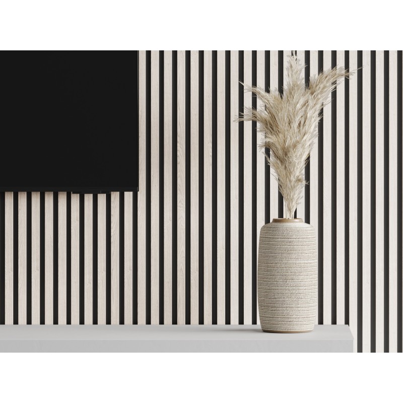 Mexen Lam-B wall slats 275 x 31.5 cm, 4 mm HDF board, Polar Oak - S100-275317-2812-067