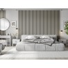 Mexen Lam-B Wall Slats 275 x 31.5 cm, 4 mm HDF Board, Grey Linen - S100-275317-2812-068