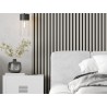 Mexen Lam-B Wall Slats 275 x 31.5 cm, 4 mm HDF Board, Grey Linen - S100-275317-2812-068