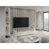 Mexen Lam-B Wall Slats 275 x 31.5 cm, 4 mm HDF Board, Grey Linen - S100-275317-2812-068