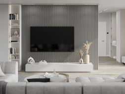 Mexen Lam-F acoustic wall slats 275 x 31.5 cm, 6 mm felt, Matte Grey - S105-275317-2812-052