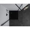 Mexen Pretoria swinging shower enclosure 100 x 100 cm, transparent, black + Flat tray, black - 852-100-100-70-00-4070B