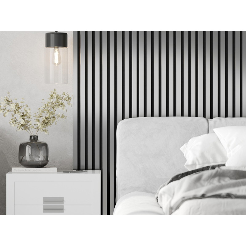 Mexen Lam-F Acoustic Wall Slats 275 x 31.5 cm, 6 mm Felt, Silver - S105-275317-2812-056