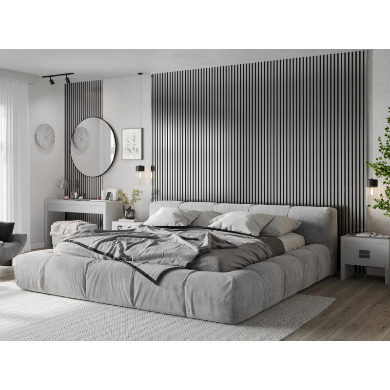 Mexen Lam-F Acoustic Wall Slats 275 x 31.5 cm, 6 mm Felt, Silver - S105-275317-2812-056