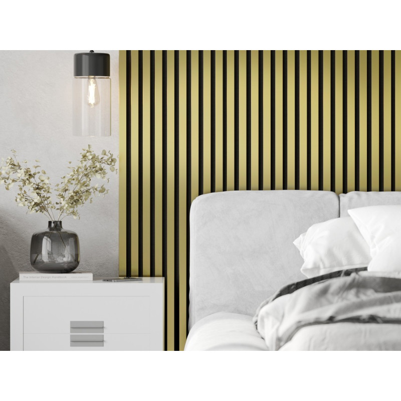 Mexen Lam-F acoustic wall slats 275 x 31.5 cm, felt 6 mm, Gold - S105-275317-2812-057