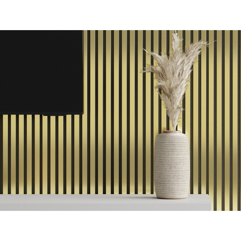 Mexen Lam-F acoustic wall slats 275 x 31.5 cm, felt 6 mm, Gold - S105-275317-2812-057