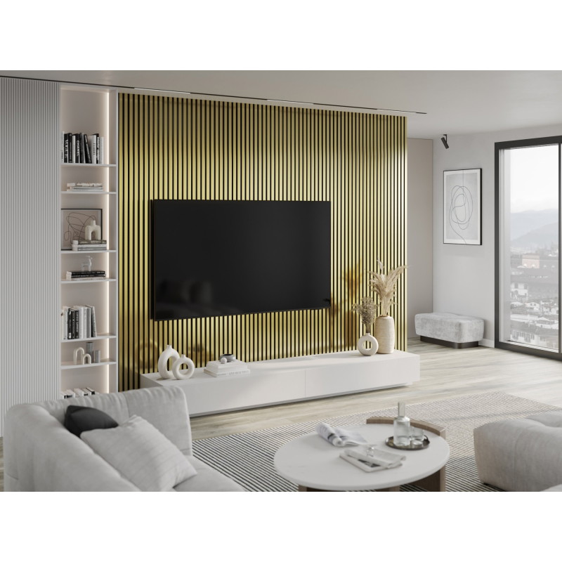 Mexen Lam-F acoustic wall slats 275 x 31.5 cm, felt 6 mm, Gold - S105-275317-2812-057