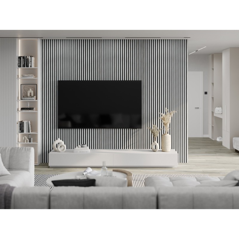 Mexen Lam-F Acoustic Wall Slats 275 x 31.5 cm, 6 mm Felt, Ice Oak - S105-275317-2812-061