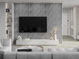 Mexen Lam-F Acoustic Wall Slats 275 x 31.5 cm, 6 mm Felt, Bleached Oak - S105-275317-2812-064