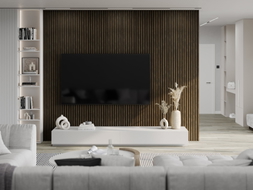 Mexen Lam-F Acoustic Wall Slats 275 x 31.5 cm, 6 mm Felt, Espresso Oak - S105-275317-2812-065