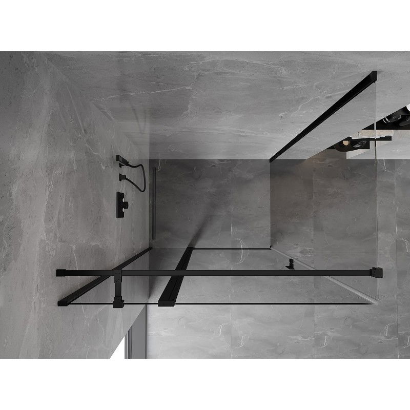 Mexen Mist T hinged shower cabin 105 x 70 cm, transparent, black - 8A4T-105-070-70-00