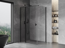 Mexen Mist T Hinged Shower Cabin 105 x 75 cm, Transparent, Black - 8A4T-105-075-70-00