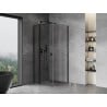 Mexen Mist T hinged shower enclosure 90 x 90 cm, transparent, black - 8A4T-090-090-70-00
