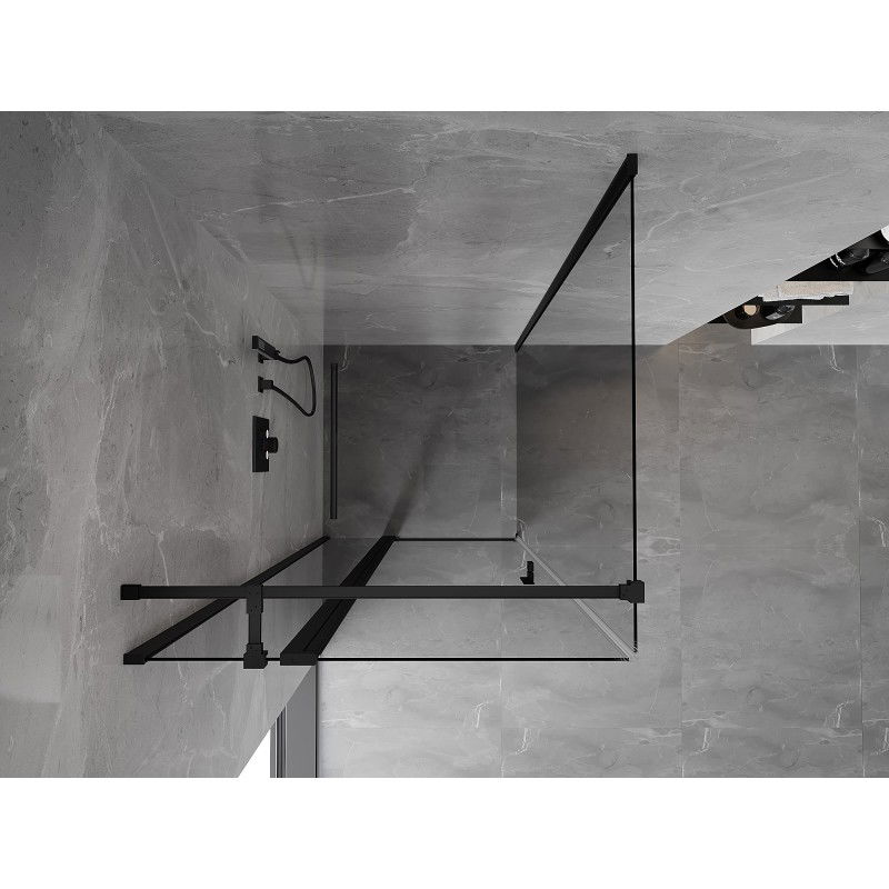 Mexen Mist T swing shower enclosure 95 x 95 cm, transparent, black - 8A4T-095-095-70-00