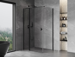 Mexen Mist T shower enclosure swing 80 x 120 cm, transparent, black - 8A4T-080-120-70-00