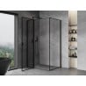 Mexen Mist T shower enclosure hinged left 100 x 80 cm, black frame, black - 8A4T-100-080-70-70-L