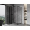 Mexen Mist T left hinged shower cabin 85 x 100 cm, black frame, black - 8A4T-085-100-70-70-L