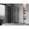 Mexen Mist T shower cabin hinged left 100 x 100 cm, black frame, black - 8A4T-100-100-70-70-L