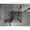Mexen Mist T shower cabin hinged left 100 x 100 cm, black frame, black - 8A4T-100-100-70-70-L