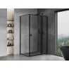 Mexen Mist T shower enclosure right-hinged 105 x 100 cm, black frame, black - 8A4T-105-100-70-70-P