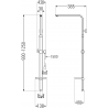 Mexen Q shower column, brushed gun gray - 79395-66