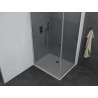 Mexen Pretoria hinged shower cabin 80 x 110 cm, graphite, chrome + Flat tray - 852-080-110-01-40-4010