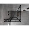 Mexen Mist T shower cabin with left swinging door 90 x 90 cm, black grid, black - 8A4T-090-090-70-77-L
