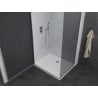 Mexen Pretoria hinged shower cubicle 90 x 80 cm, Graphite, Chrome + shower tray Flat - 852-090-080-01-40-4010
