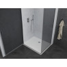 Mexen Pretoria pivot shower cabin 90 x 80 cm, graphite, chrome + Flat shower tray - 852-090-080-01-40-4010
