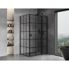 Mexen Mist T right-hinged shower cabin 115 x 75 cm, black grid, black - 8A4T-115-075-70-77-P