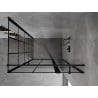 Mexen Mist T shower enclosure right hinged 75 x 110 cm, black grid, black - 8A4T-075-110-70-77-P
