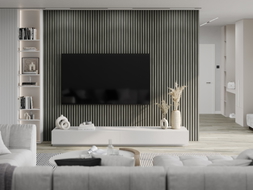 Mexen Lam-B sample of wall slats, 4 mm HDF board, technical veneer, Oak Heritage - S100-008-S