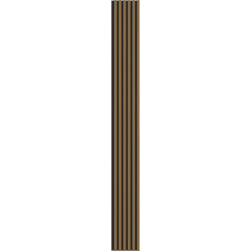 Mexen Lam-B sample of wall slats, 4 mm HDF board, technical veneer, Golden Teak - S100-014-S