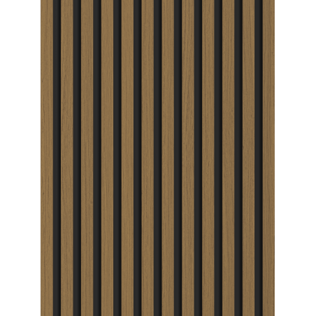Mexen Lam-B sample of wall slats, 4 mm HDF board, technical veneer, Golden Teak - S100-014-S