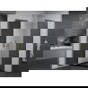 Mexen Pretoria hinged shower cubicle 70 x 70 cm, Graphite , Chrome + shower tray Flat, Black - 852-070-070-01-40-4070