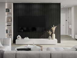 Mexen Lam-B wall panel sample, 4 mm HDF board, technical veneer, Silver Black Oak - S100-025-S
