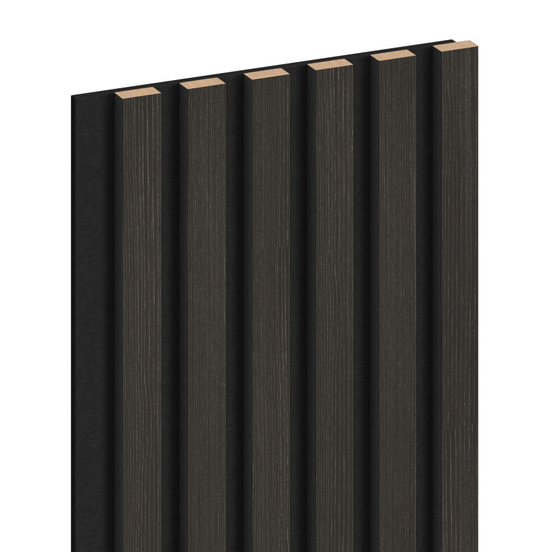 Mexen Lam-F sample of acoustic wall slats, 8 mm felt, technical veneer, Silver Walnut - S105-009-S