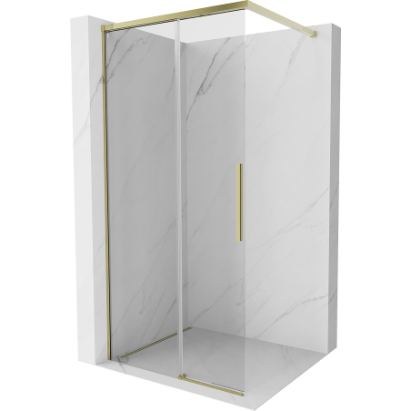 Mexen Rox Walk-in Shower Wall 70 x 200 cm, Transparent 8 mm, Gold - 8C2-070-003-50-00